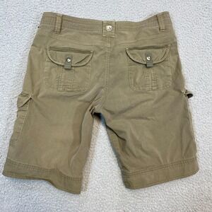 Kuhl Women's Olive-Tan Cargo Shorts with Flap Pockets